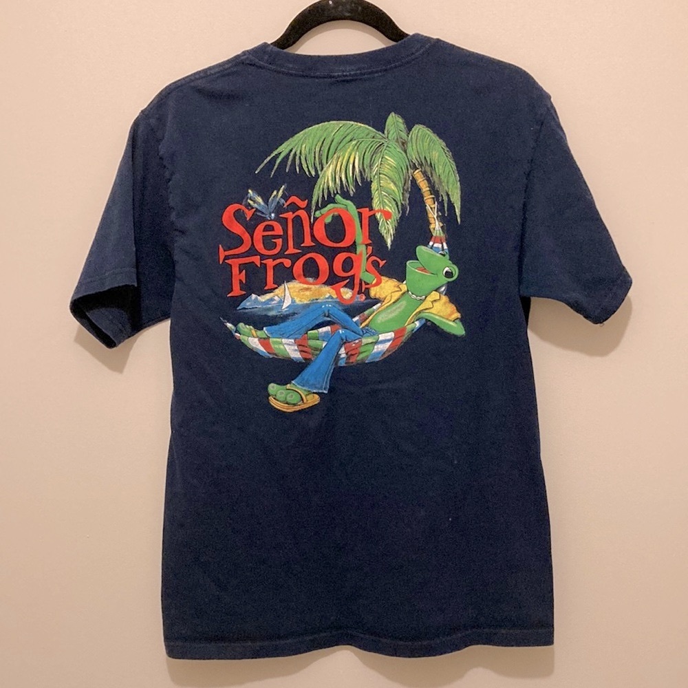 Señor Frog’s Vallarta Mexico navy T-shirt Navy Sz M